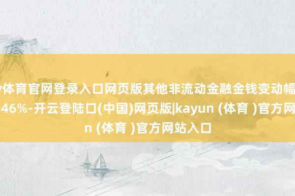 ky体育官网登录入口网页版其他非流动金融金钱变动幅度为-49.46%-开云登陆口(中国)网页版|kayun (体育 )官方网站入口