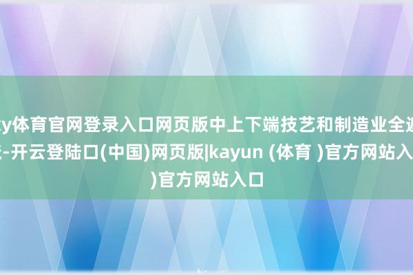 ky体育官网登录入口网页版中上下端技艺和制造业全遮掩-开云登陆口(中国)网页版|kayun (体育 )官方网站入口