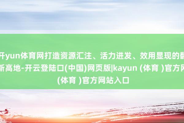 开yun体育网打造资源汇注、活力迸发、效用显现的翻新发展新高地-开云登陆口(中国)网页版|kayun (体育 )官方网站入口
