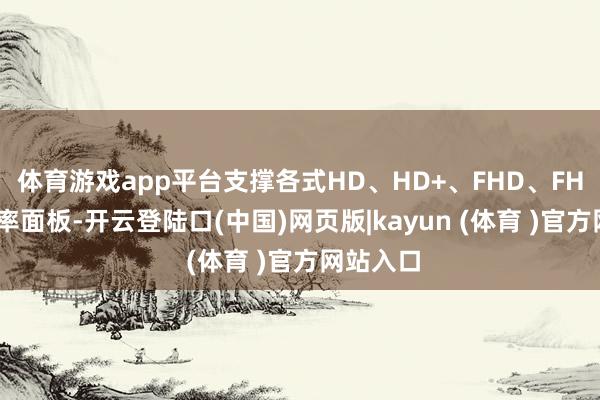 体育游戏app平台支撑各式HD、HD+、FHD、FHD+分裂率面板-开云登陆口(中国)网页版|kayun (体育 )官方网站入口
